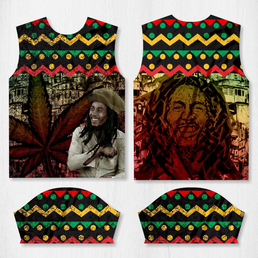 arte camisa bob marley