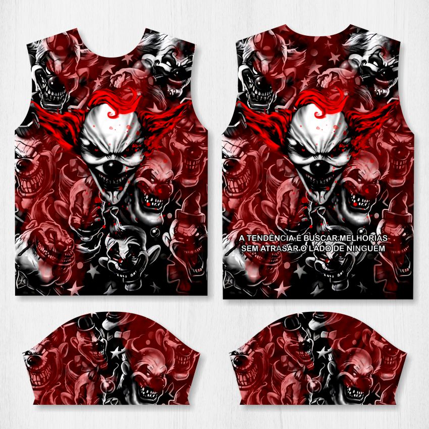 arte camisa quebrada palhaco 6