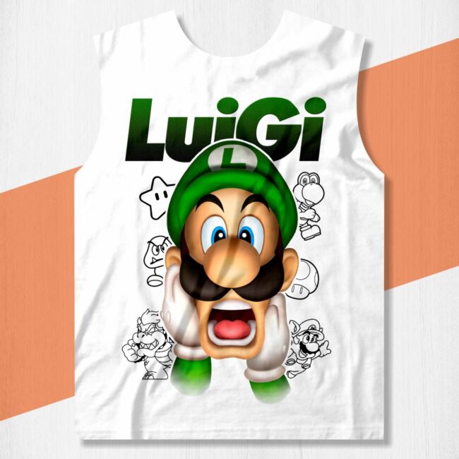 camisa luigi super mario 3