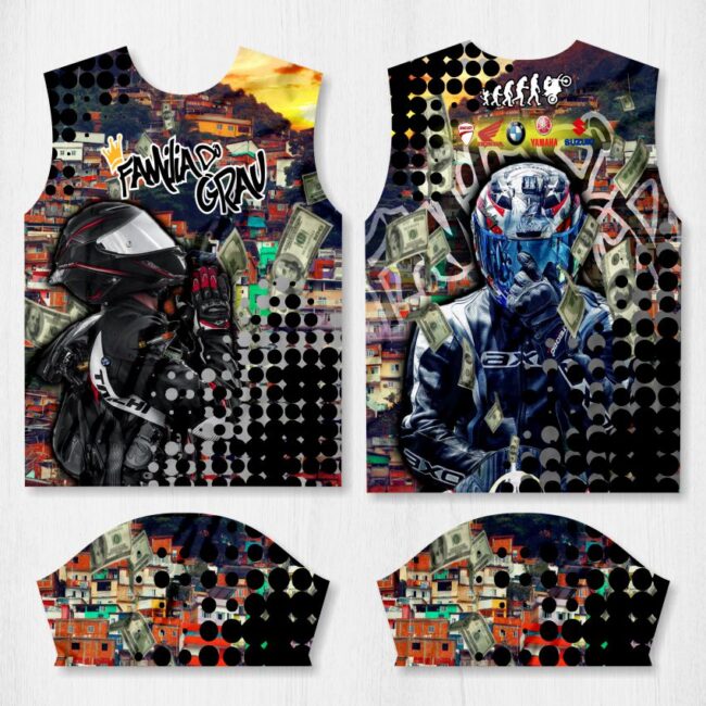 arte camisa familia do grau moto