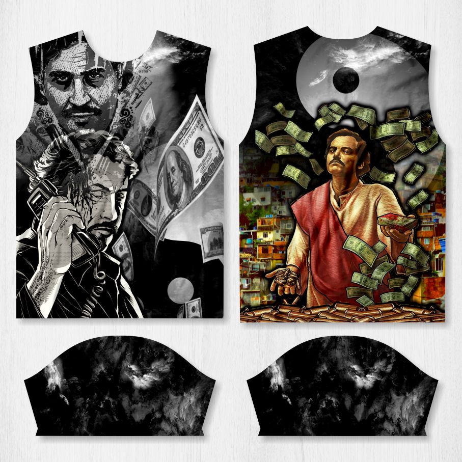 arte camisa pablo escobar