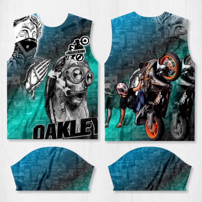 arte camisa quebrada moto