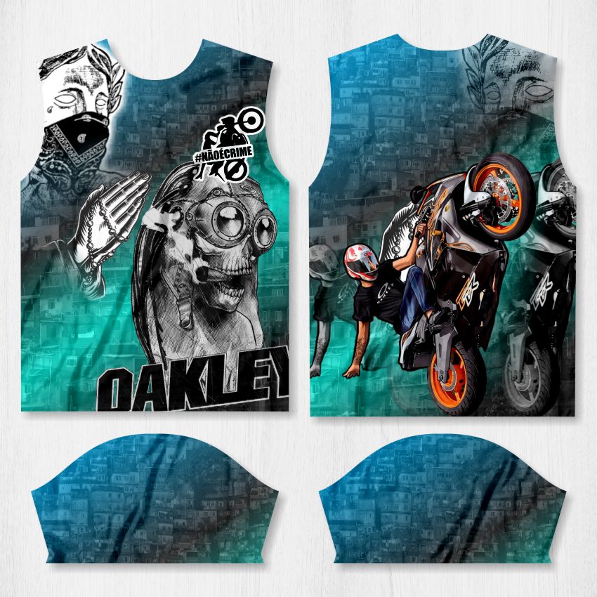 arte camisa quebrada moto