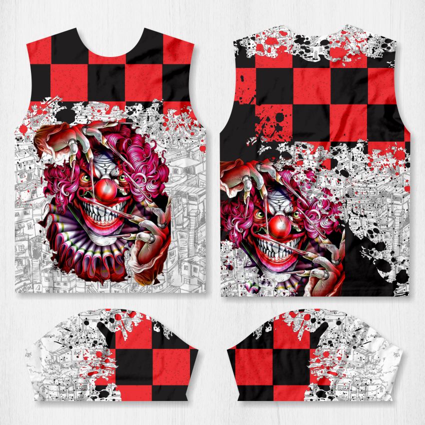 arte camisa quebrada palhaco 6