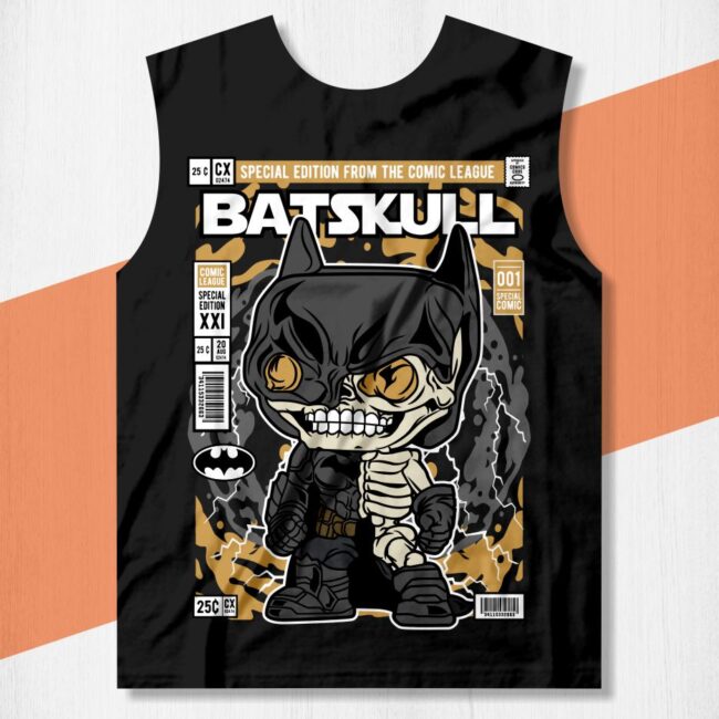 arte camisa batman skull funko