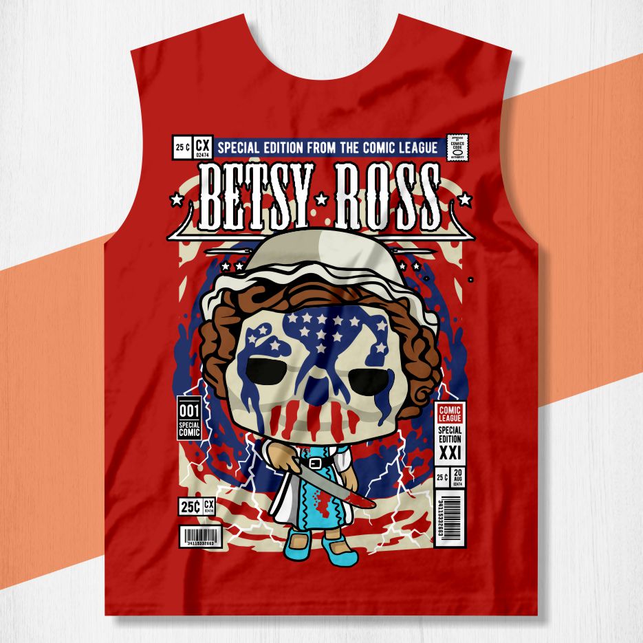 arte camisa betsy ross funko