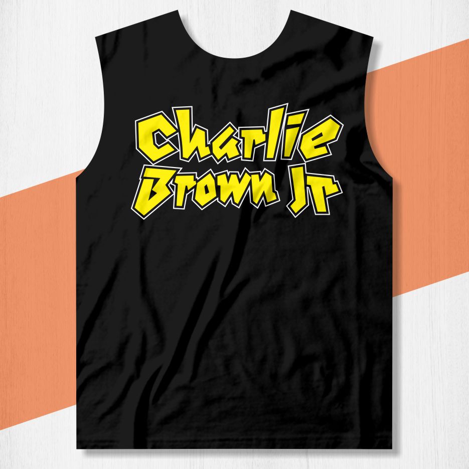 arte camisa charlie brown jr