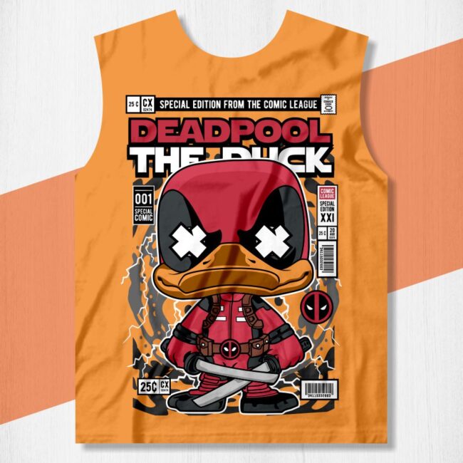 arte camisa dead pool pato funko