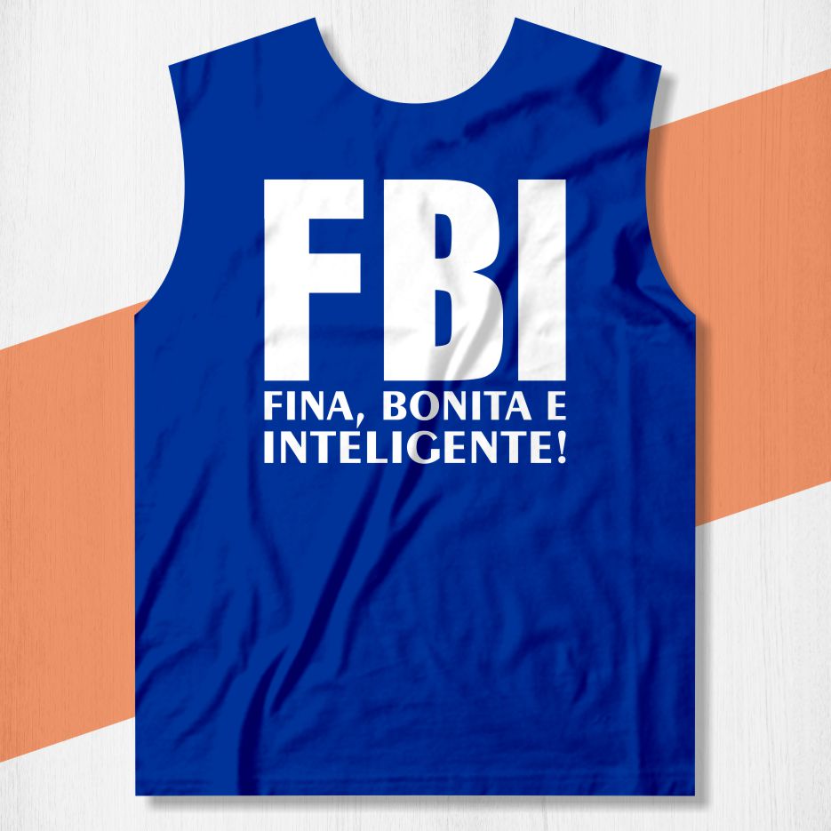 arte camisa fbi fina bonita inteligente