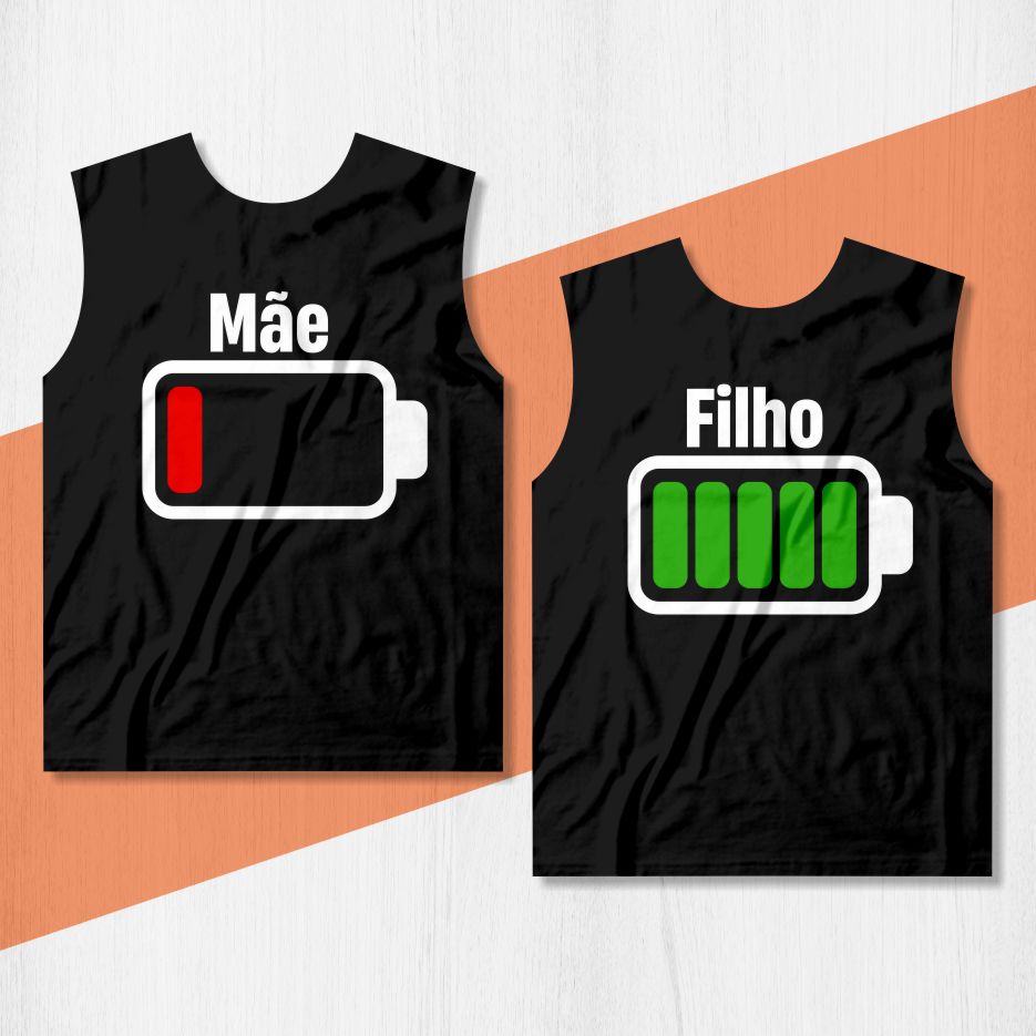 arte camisa mae e filho