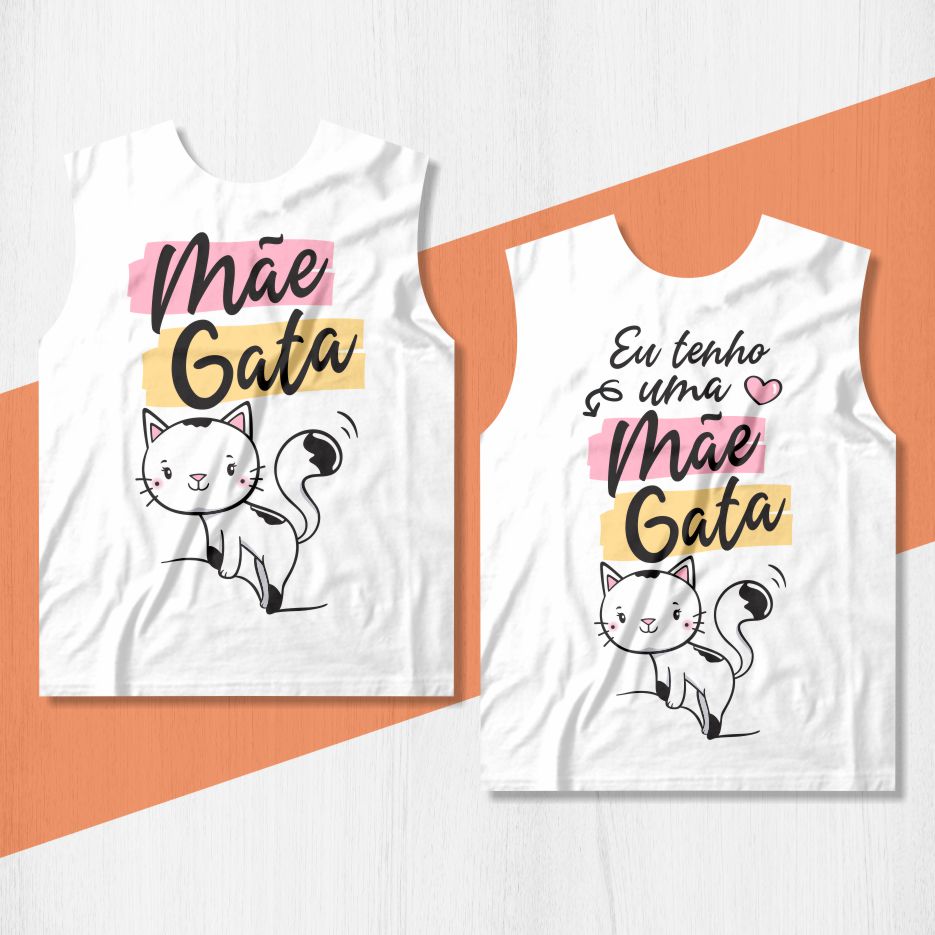 arte camisa mae gata