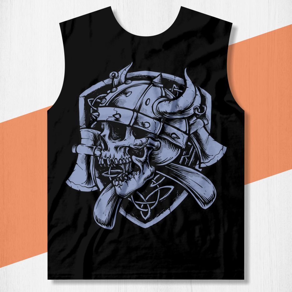 camisa caveira viking