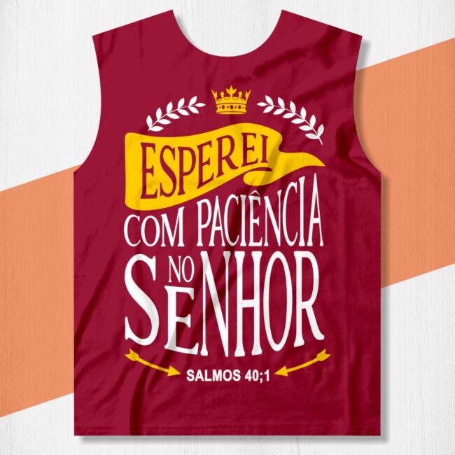 camisa esperei com paciência no senhor