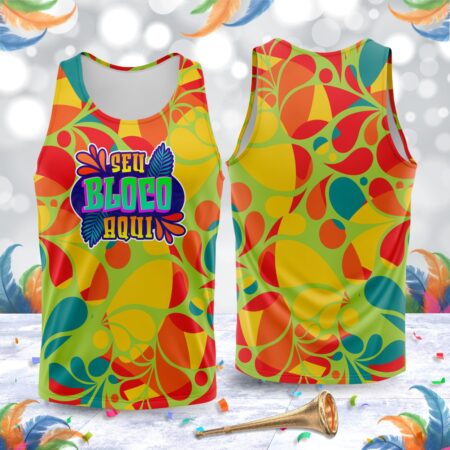 arte para abada bloco carnaval amarelo e laranja modelo 23A029