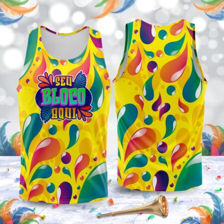 arte para abada bloco carnaval amarelo modelo 23A001