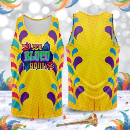 arte para abada bloco carnaval amarelo modelo 23A056