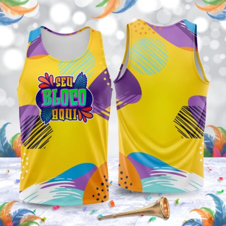 arte para abada bloco carnaval amarelo modelo 23A073