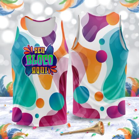 arte para abada bloco carnaval azul e rosa modelo 23A036