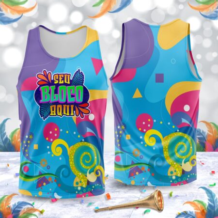 arte para abada bloco carnaval azul modelo 23A008