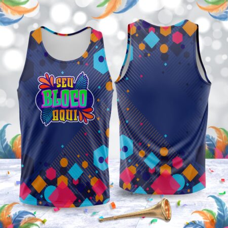 arte para abada bloco carnaval azul modelo 23A024