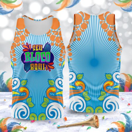 arte para abada bloco carnaval azul modelo 23A099