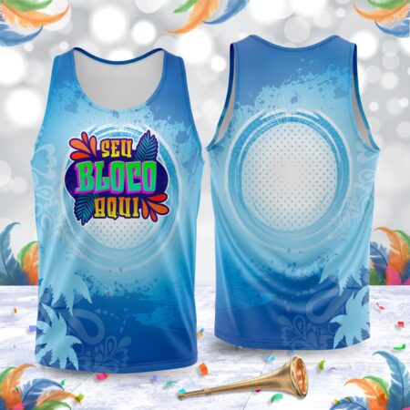 arte para abada bloco carnaval azul palmeiras modelo 23A088