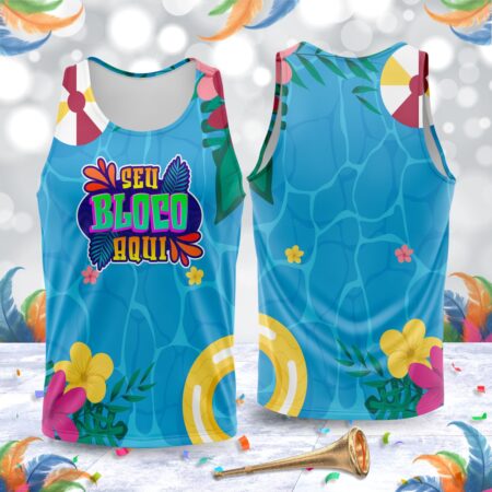 arte para abada bloco carnaval azul piscina modelo 23A075