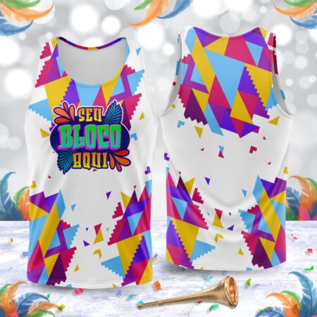 arte para abada bloco carnaval branco colorido modelo 23A064
