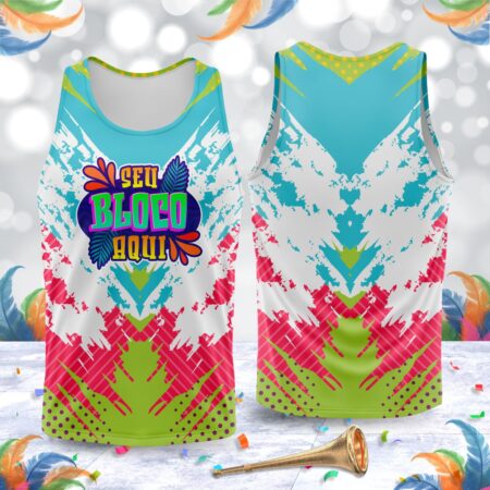 arte para abada bloco carnaval colorido modelo 23A094