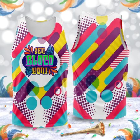 arte para abada bloco carnaval colorido modelo 23A097