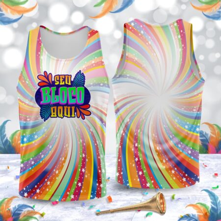 arte para abada bloco carnaval espiral colorido modelo 23A048