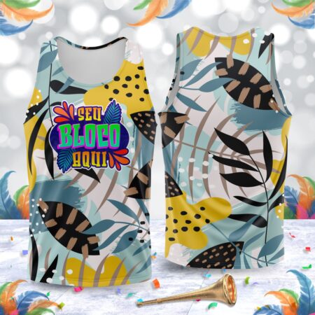 arte para abada bloco carnaval floral modelo 23A068