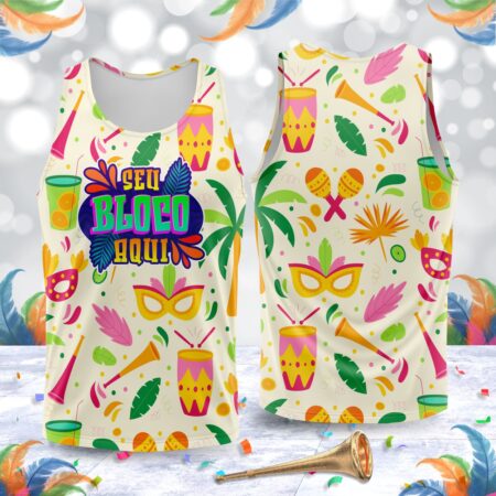 arte para abada bloco carnaval instrumentos modelo 23A045
