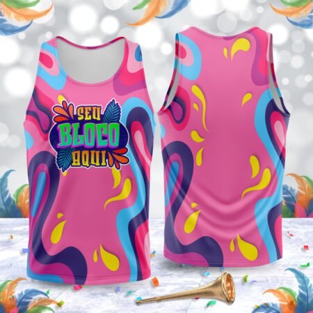 arte para abada bloco carnaval rosa liquido modelo 23A050
