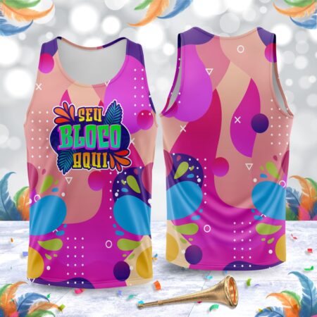 arte para abada bloco carnaval rosa modelo 23A026