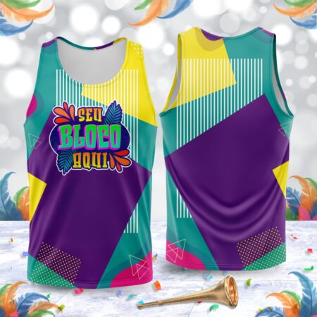 arte para abada bloco carnaval roxo e azul modelo 23A071