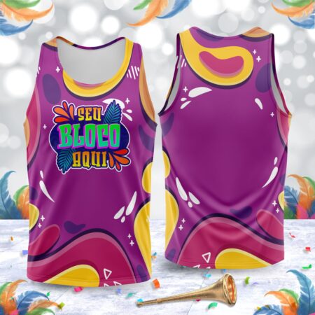 arte para abada bloco carnaval roxo modelo 23A025