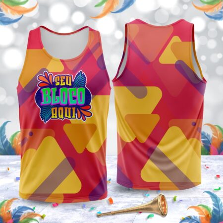 arte para abada bloco carnaval vermelho geometric modelo 23A019