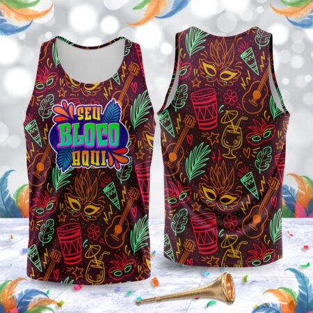 arte para abada bloco carnaval vermelho vinho modelo 23A046