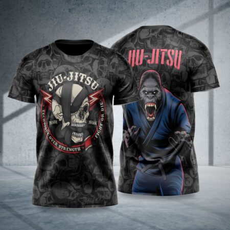 arte para camisa arte marcial jiu jitsu gorila modelo 26A003