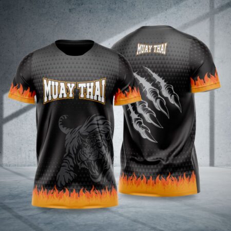 arte para camisa arte marcial muay thai tigre modelo 26A001