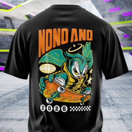arte para camisa costa nono ano coruja de skate modelo 26A100