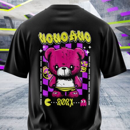 arte para camisa costa nono ano urso rosa modelo 26A094