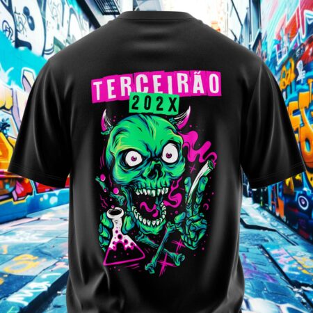 arte para camisa costa terceirao caveira quimica modelo 26A093