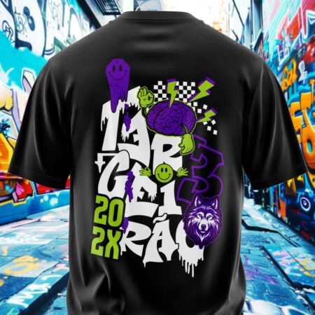 arte para camisa costa terceirao graffite lobo modelo 26A018
