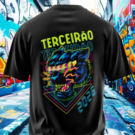 arte para camisa costa terceirao pantera futurista modelo 26A084