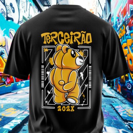 arte para camisa costa terceirao urso amarelo modelo 26A067