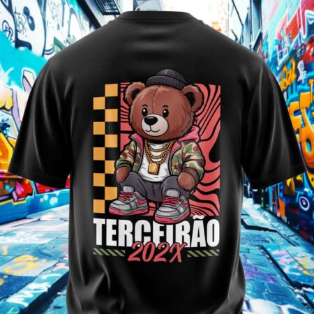 arte para camisa costa terceirao urso style modelo 26A057