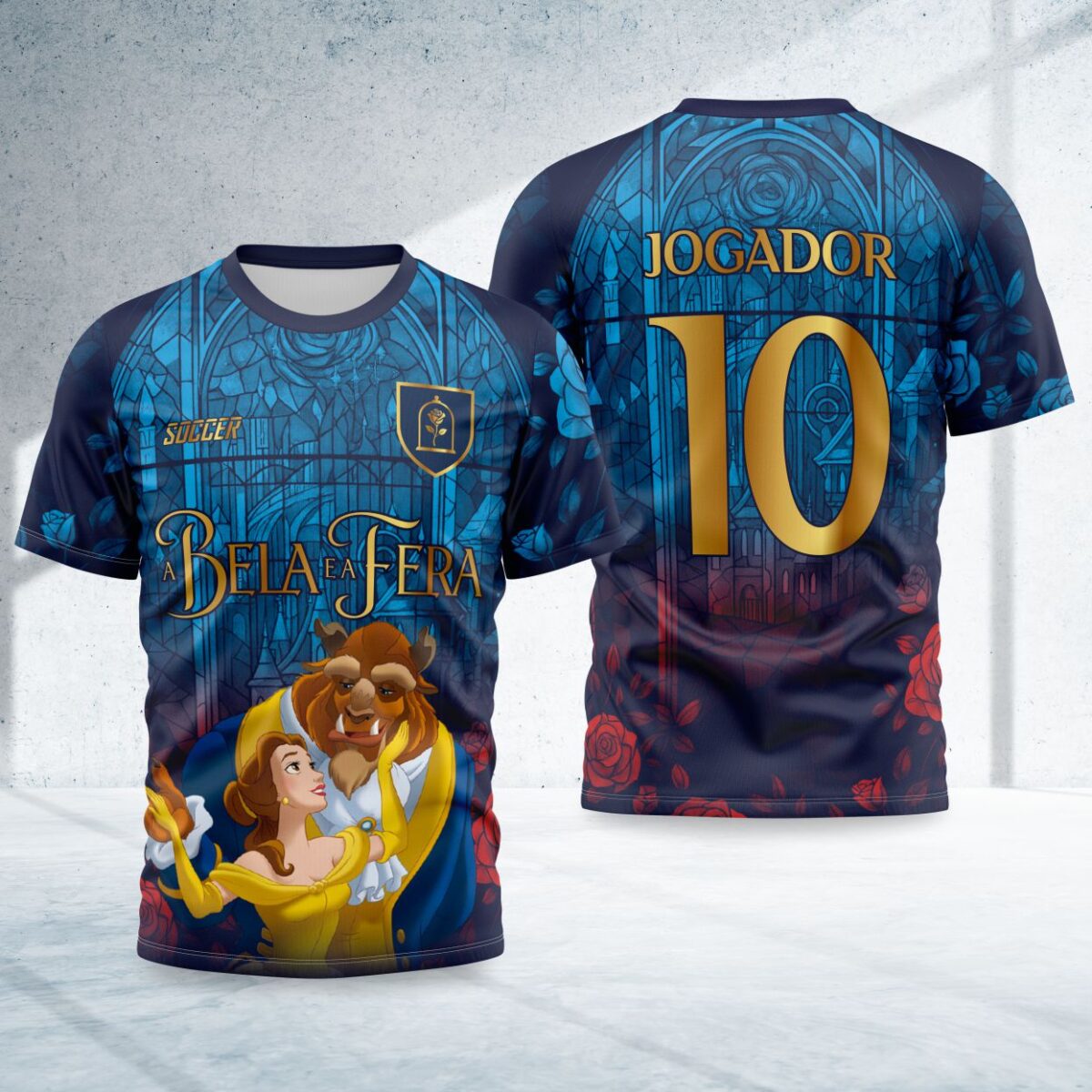 arte para camisa interclasse a bela e a fera modelo 26A018