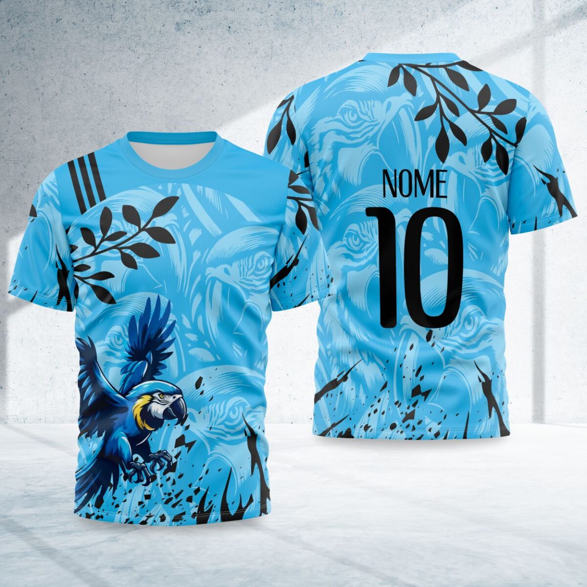 arte para camisa interclasse arara azul modelo 26A030